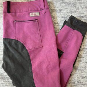 SmartPak Piper 38R Deep Purple/Black Suede Full Seat Horse Riding Breeches